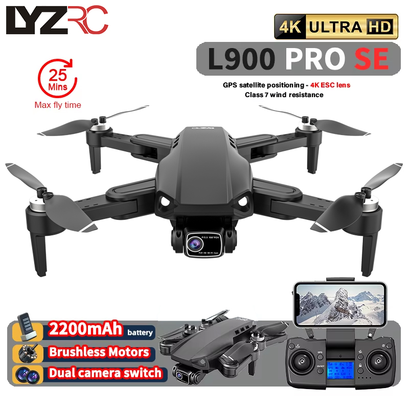 Drone Camera Night Vision - L900 Pro SE MAX GPS Drone