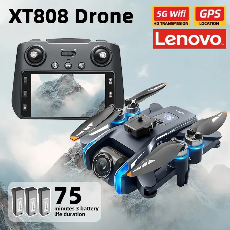 Drone Camera With Gimbal - Lenovo XT808 Pro MAX Drone 4K