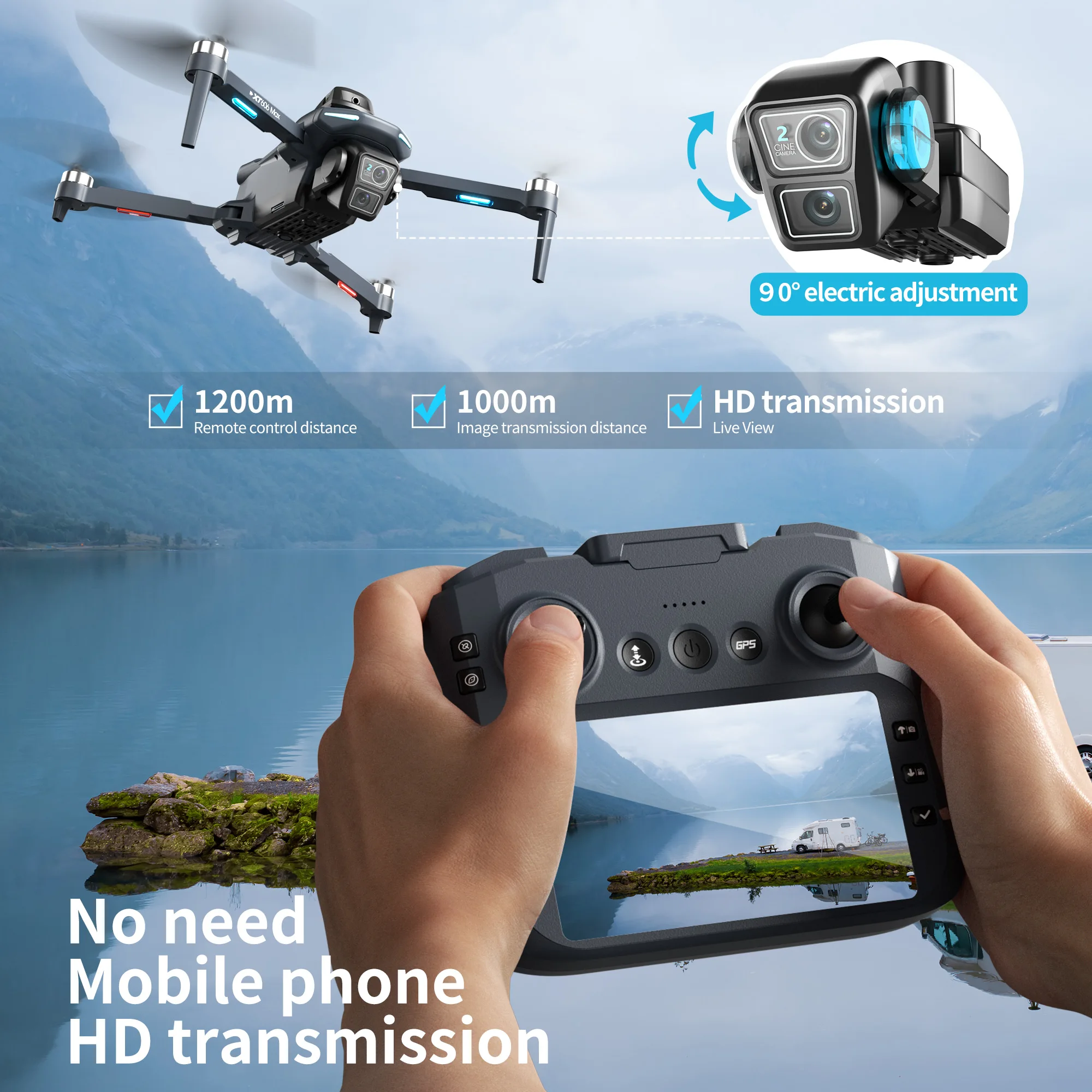 Lenovo XT606 Drone Professiona - Drone Camera Thermal 评论和价格