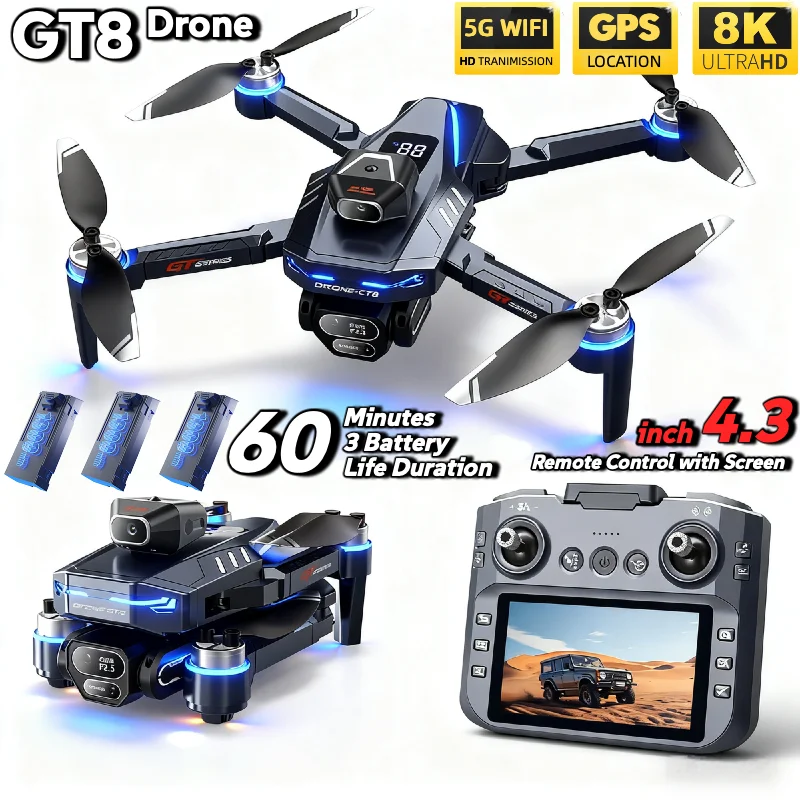 HOT For LSRC GT8 Drone 4K Prof - Drone Camera Thermal 评论和价格