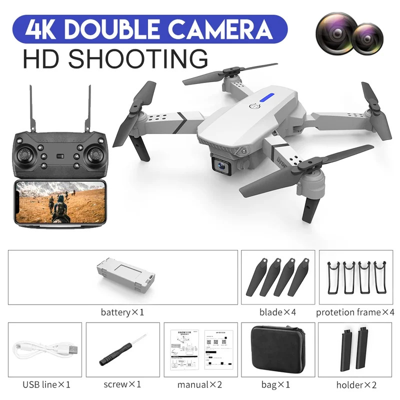 E88 ProIntelligent Folding Dro - Drone Camera 4K 评论和价格
