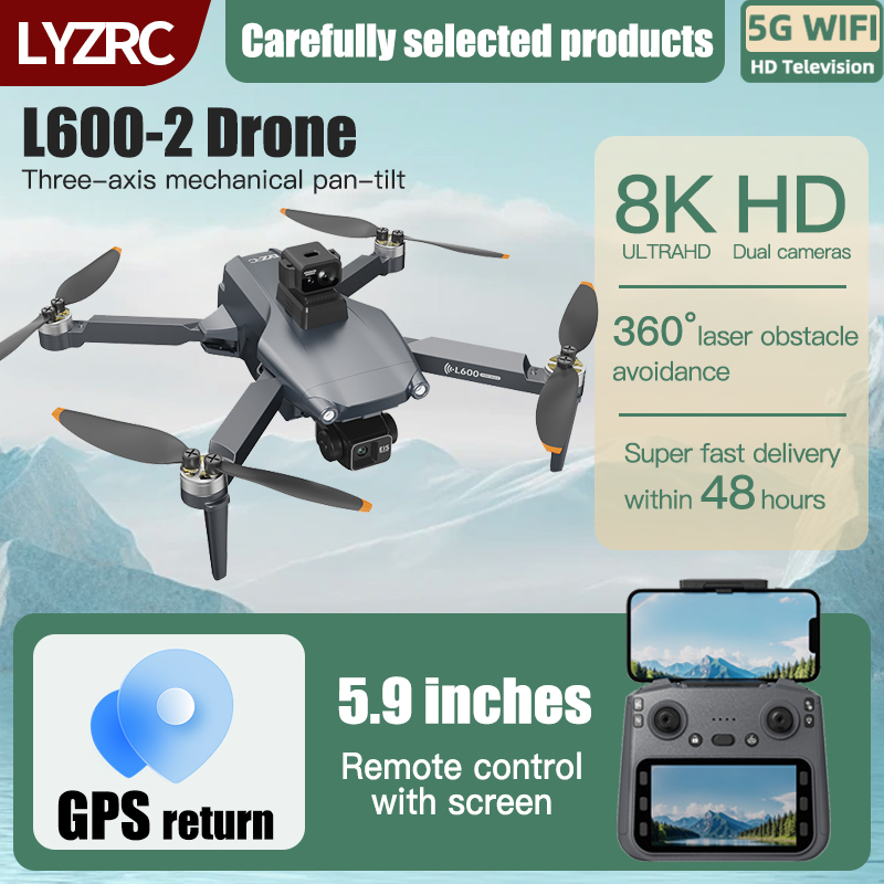 LYZRC L600-2 MAX GPS Drone 3-A - Drone Camera Thermal 评论和价格